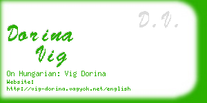 dorina vig business card